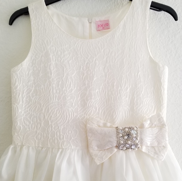 Zoe Ltd Girls Formal Dress Ivory Size 16 - Picture 5 of 12